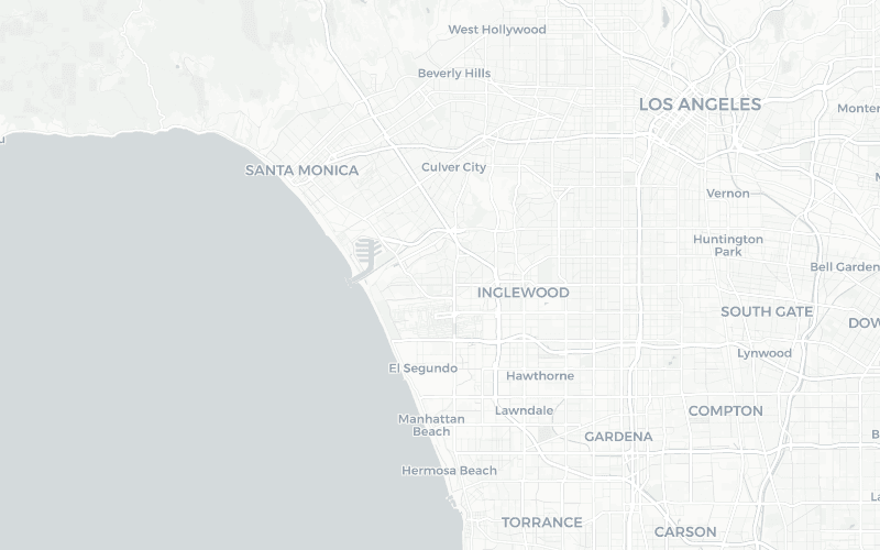 Map showing Bellbottom House location in Westchester, Los Angeles